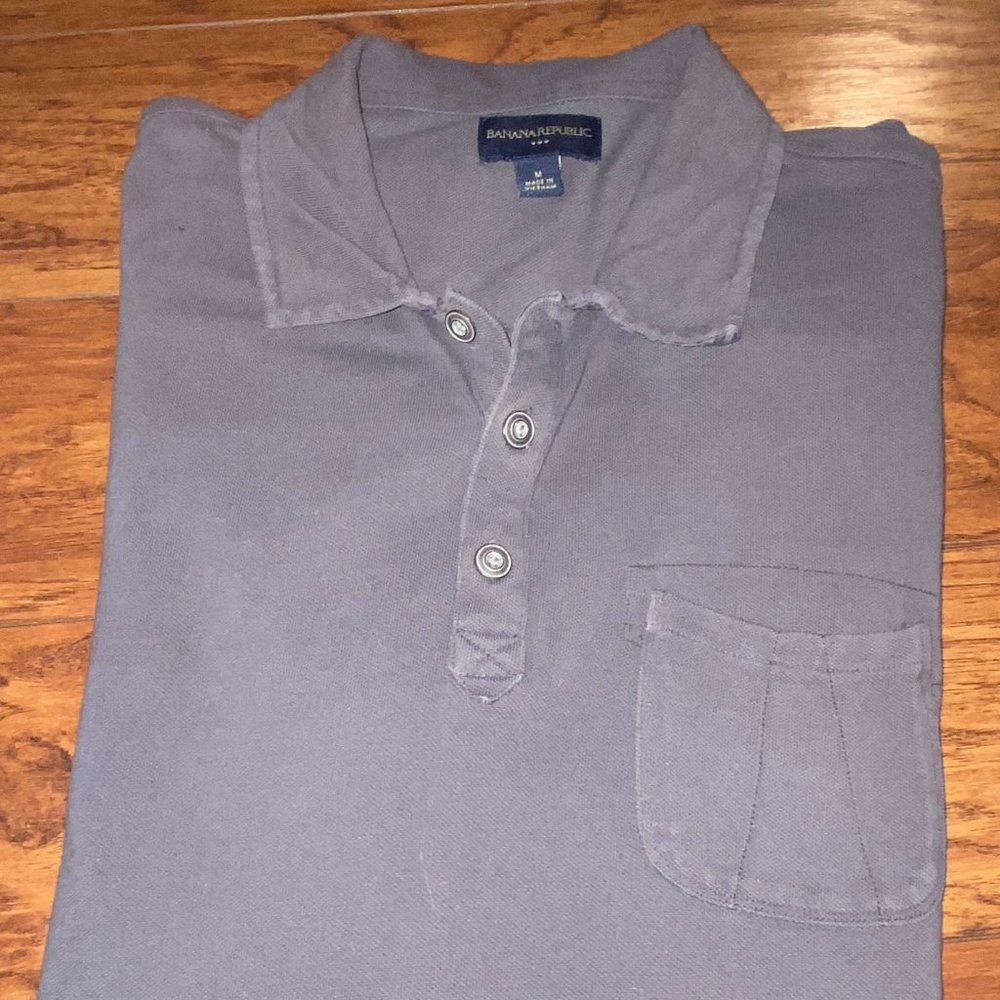 Medium navy blue short sleeve Banana Republic Polo